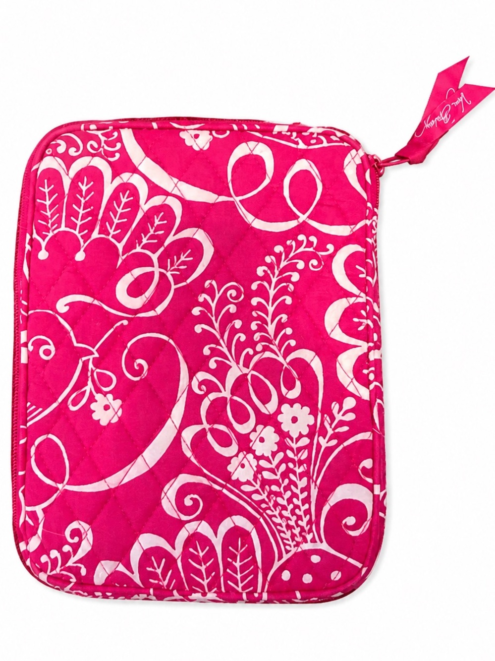 Vera Bradley Twirly Birds Pink 13” Padded Laptop Sleeve Retired